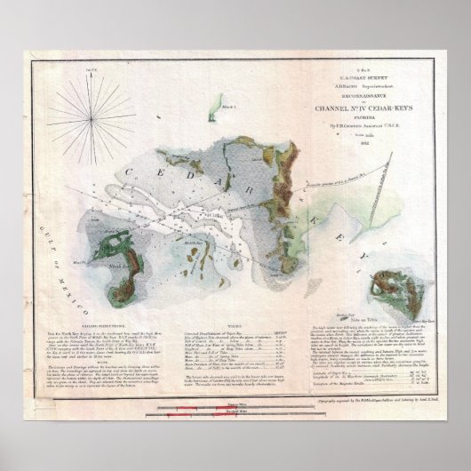  kust van de Cedar-sleuteleilanden in Florida Poster (Voorkant)