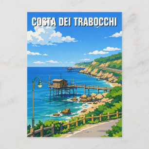 Kust van de Trabocchi Italië Reizen Briefkaart