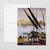 Kust van een meer van Genève, Zwitserland Briefkaart (Voorkant / Achterkant)