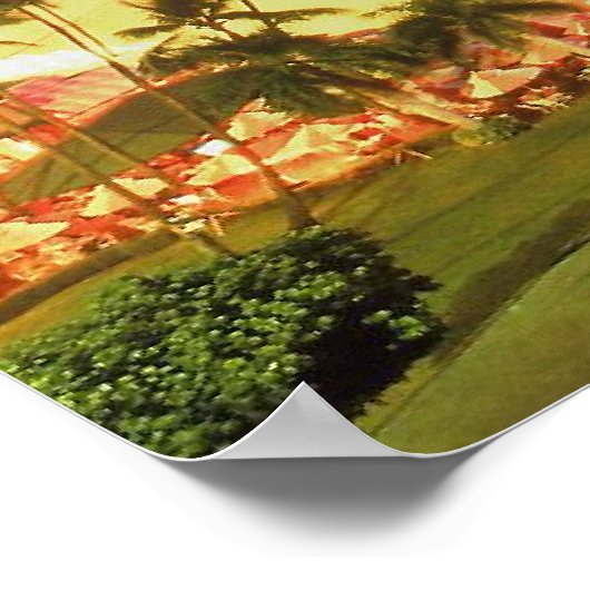 kust van Hawaï Poster (Hoek)