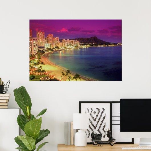 kust van Hawaï Poster (Thuiskantoor)