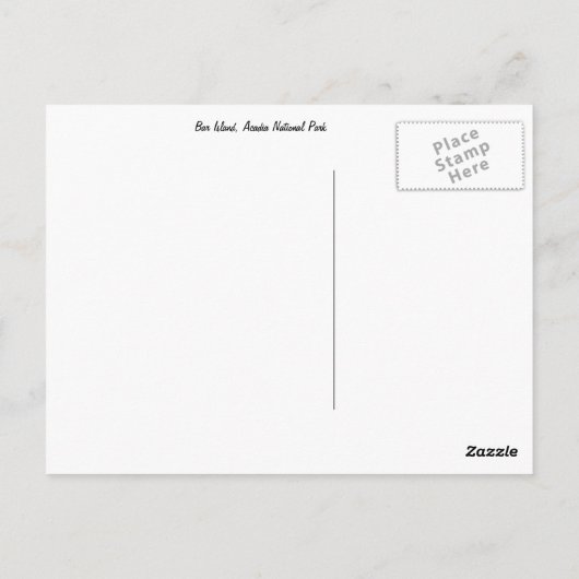 kust van het eiland Bar in het nationaal park Acad Briefkaart (Achterkant)