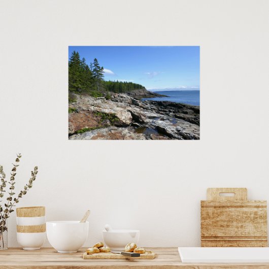 kust van het eiland Bar in het nationaal park Acad Poster (Keuken)