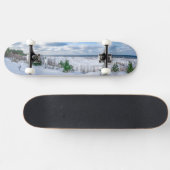 Kust van het Oostzeegebied met sneeuw in de winter Persoonlijk Skateboard (Horizontaal)