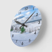 Kust van het Oostzeegebied met sneeuw in de winter Ronde Klok (Hoek)