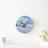 Kust van het Oostzeegebied met sneeuw in de winter Ronde Klok (Huis)