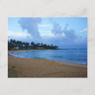 kust van het strand van kauai-poipu briefkaart