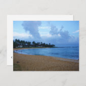 kust van het strand van kauai-poipu briefkaart (Voorkant / Achterkant)