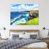 Kust van Ierland, foto, Canvas Afdruk (Insitu (Slaapkamer))