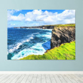 Kust van Ierland, foto, Canvas Afdruk (Insitu (Houten vloer))