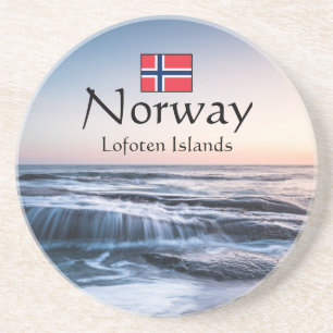 Kust van Lofoten Noorwegen Zandsteen Onderzetter