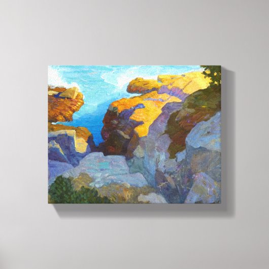 Kust van Maine door Newell Convers Wyeth Canvas Afdruk (Voorkant)