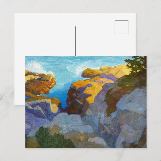 Kust van Maine door Newell Convers Wyeth Feestdagenkaart (Voorkant / Achterkant)