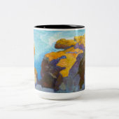 Kust van Maine door Newell Convers Wyeth Tweekleurige Koffiemok (Center)