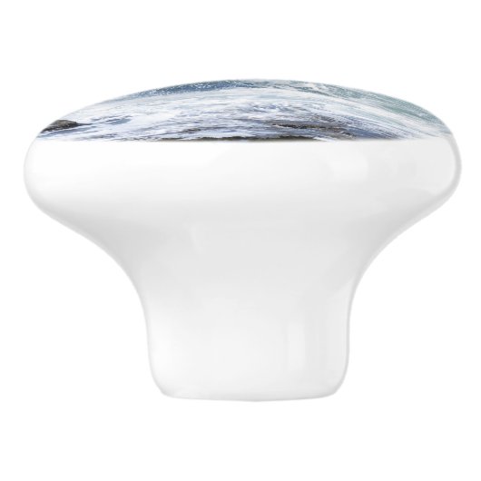 Kust van Maine, Ocean Drawer Knob #5 Keramische Knop (Zijkant)