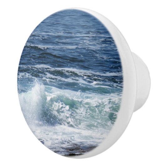 Kust van Maine, Ocean Drawer Knob #5 Keramische Knop (Rechts)