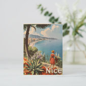 kust van Nice Frans Riviera Briefkaart (Staand voorkant)