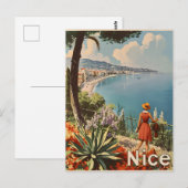 kust van Nice Frans Riviera Briefkaart (Voorkant / Achterkant)