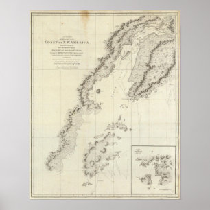 kust van Noord-West-Amerika 3 Poster