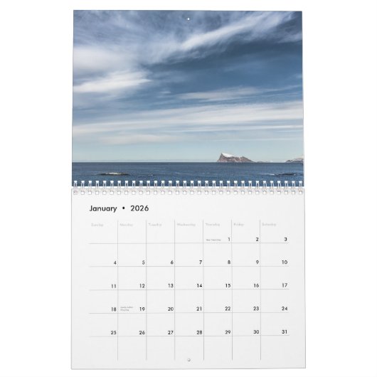 Kust van Noorwegen 2026 Kalender (Jan 2026)