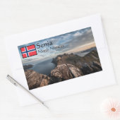 Kust van Noorwegen Rechthoekige Sticker (Envelop)