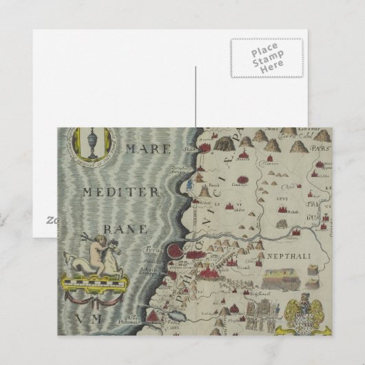 Kust van Phoenicia Briefkaart (Voorkant / Achterkant)