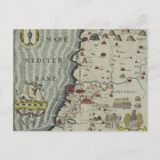 Kust van Phoenicia Briefkaart (Voorkant)