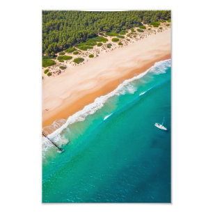 Kust van Portugal Luchtfoto Strand Fotoprint – Tu Foto Afdruk