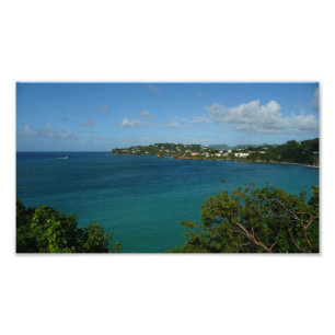Kust van Saint Lucia Caribbean Vacation Foto Afdruk