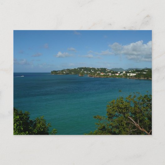 Kust van Saint Lucia Caribbean Vacation Foto Briefkaart (Voorkant)