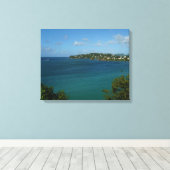 Kust van Saint Lucia Caribbean Vacation Foto Canvas Afdruk (Insitu (Houten vloer))