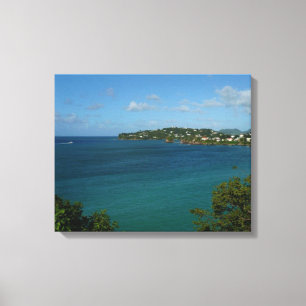 Kust van Saint Lucia Caribbean Vacation Foto Canvas Afdruk