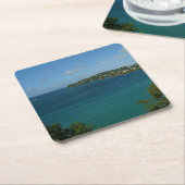 Kust van Saint Lucia Caribbean Vacation Foto Kartonnen Onderzetters (Schuin)