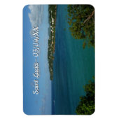 Kust van Saint Lucia Caribbean Vacation Foto Magneet (Verticaal)