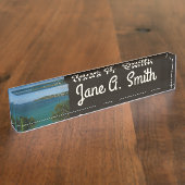 Kust van Saint Lucia Caribbean Vacation Foto Naambordje (Zijkant)