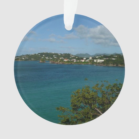 Kust van Saint Lucia Caribbean Vacation Foto Ornament (voorkant)