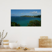 Kust van Saint Lucia Caribbean Vacation Foto Poster (Keuken)
