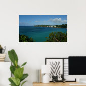 Kust van Saint Lucia Caribbean Vacation Foto Poster (Thuiskantoor)