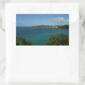 Kust van Saint Lucia Caribbean Vacation Foto Rechthoekige Sticker (Tas)