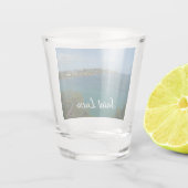 Kust van Saint Lucia Caribbean Vacation Foto Shot Glas (Achterkant)