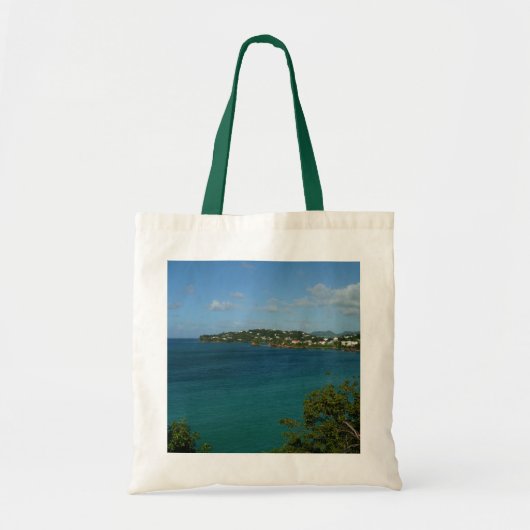 Kust van Saint Lucia Caribbean Vacation Foto Tote Bag (Voorkant)