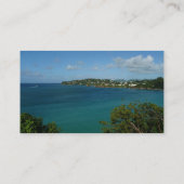 Kust van Saint Lucia Caribbean Vacation Foto Visitekaartje (Achterkant)