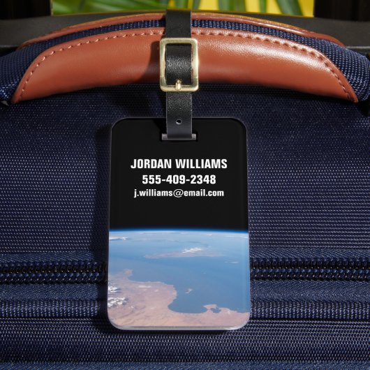 Kust van Tunesië en Libië en eiland Sicilië Bagagelabel (Voorkant Insitu 2)