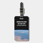 Kust van Tunesië en Libië en eiland Sicilië Bagagelabel (Voorkant verticaal)