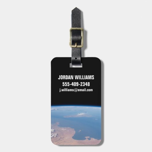 Kust van Tunesië en Libië en eiland Sicilië Bagagelabel (Voorkant verticaal)