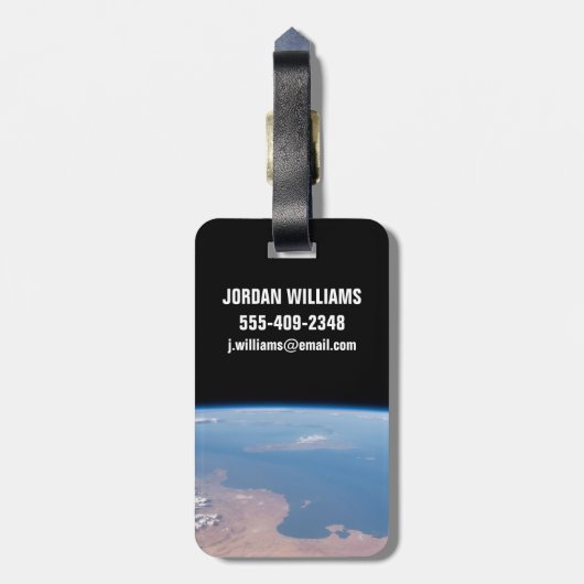 Kust van Tunesië en Libië en eiland Sicilië Bagagelabel (Achterkant verticaal)