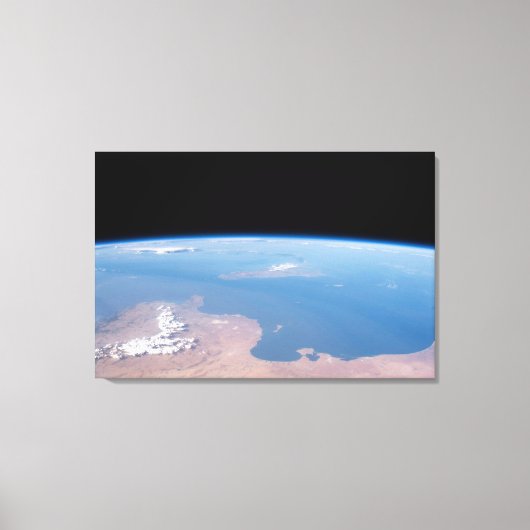 Kust van Tunesië en Libië en eiland Sicilië Canvas Afdruk (Voorkant)