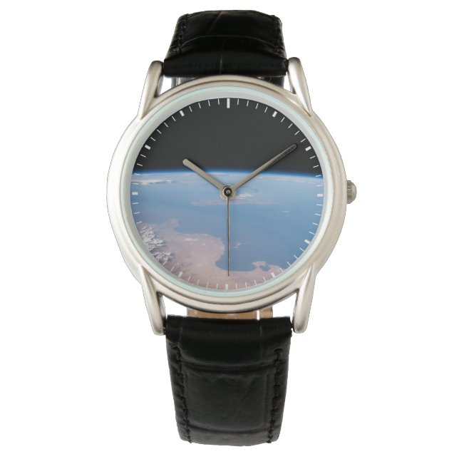 Kust van Tunesië en Libië en eiland Sicilië Horloge (Voorkant)