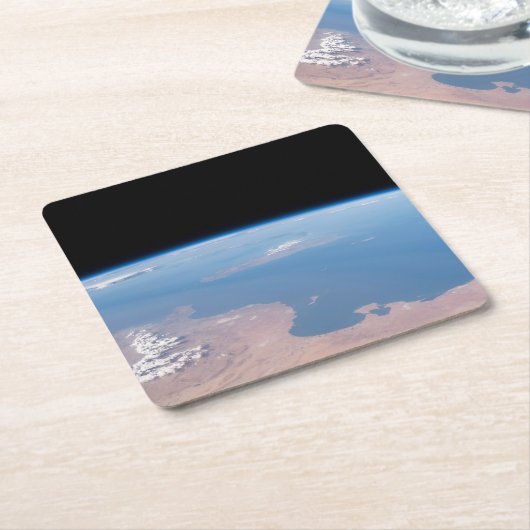 Kust van Tunesië en Libië en eiland Sicilië Kartonnen Onderzetters (Schuin)