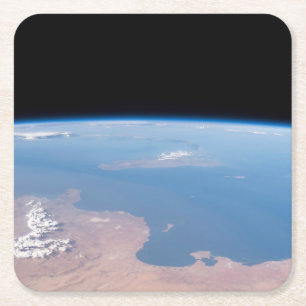 Kust van Tunesië en Libië en eiland Sicilië Kartonnen Onderzetters